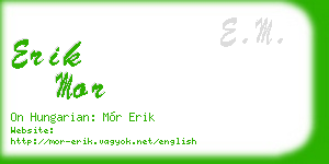 erik mor business card