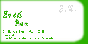 erik mor business card